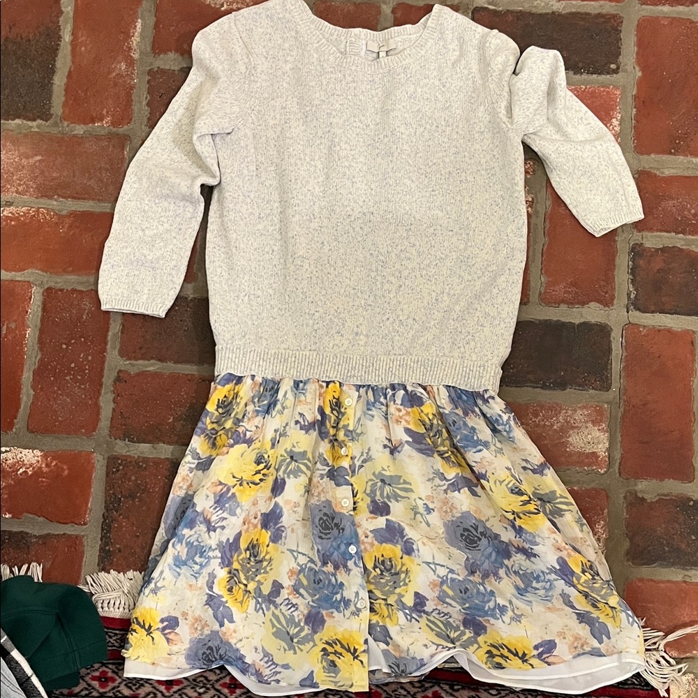 Floral Blue and Yellow Dress